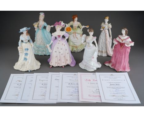 A collection of seven limited edition Coalport for Compton &amp; Woodhouse Femme Fatales figures, all in an edition of 12500,