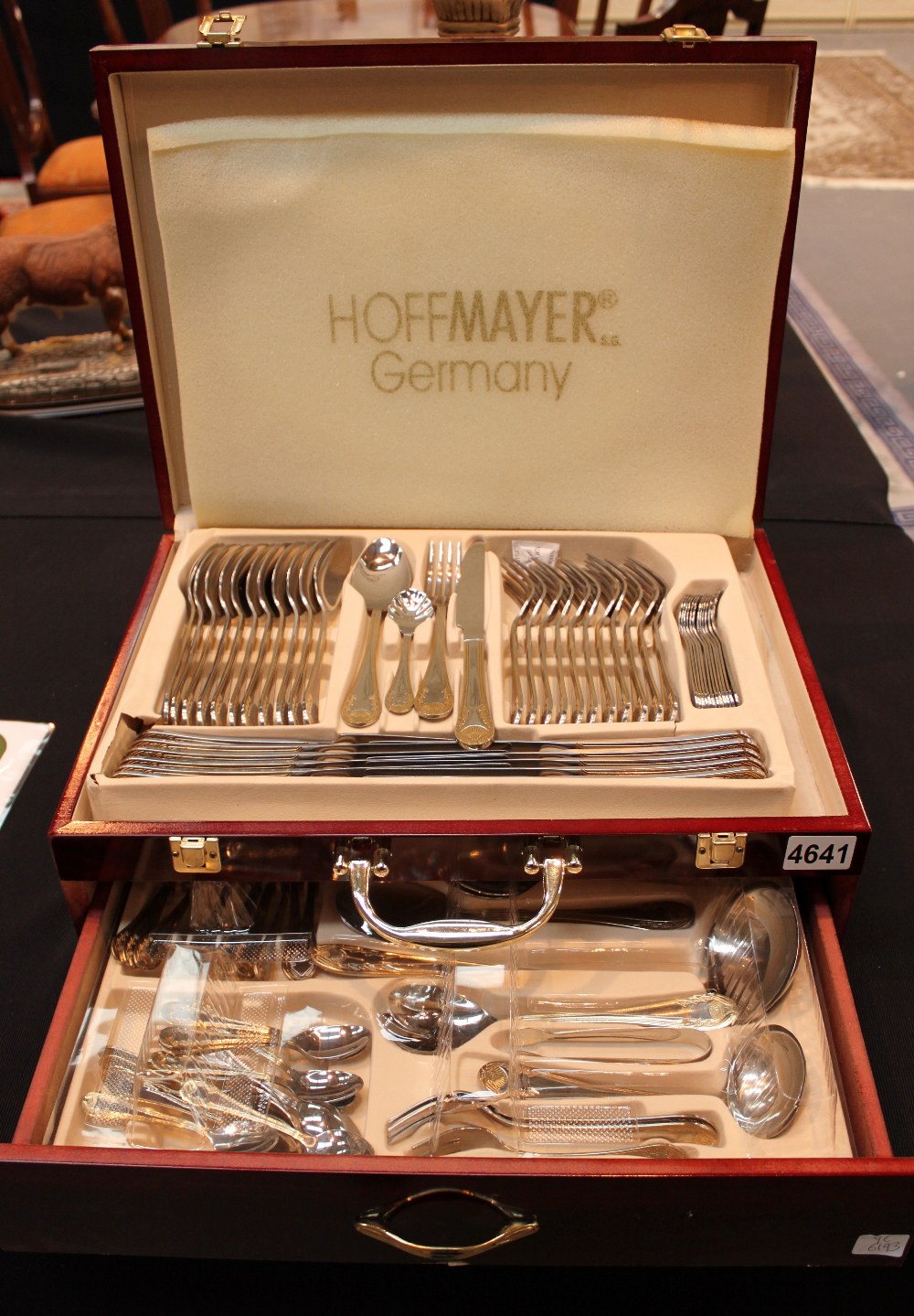 Large Hoffmayer of Germany twelve place canteen of cutlery, stainless
