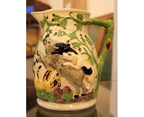 Masons Ironstone jug with underglazed hunting scene c1930