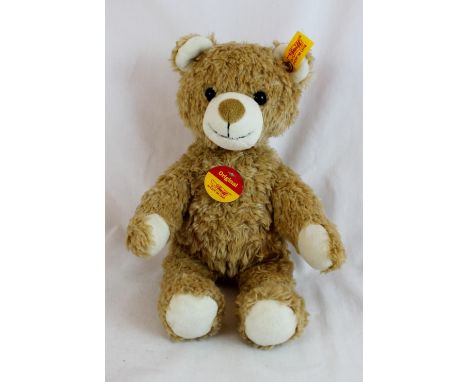 Steiff plush teddy bear with gold button 