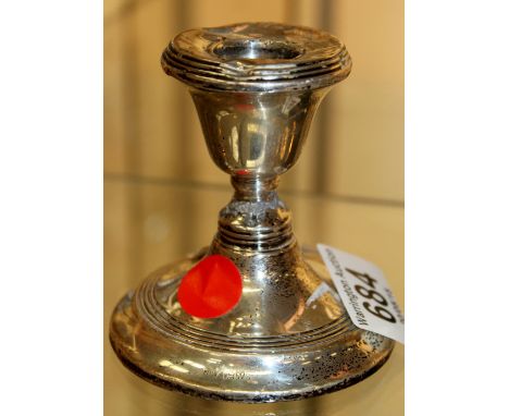 Hallmarked silver candlestick. Assay. Chester 1922/3. 122g