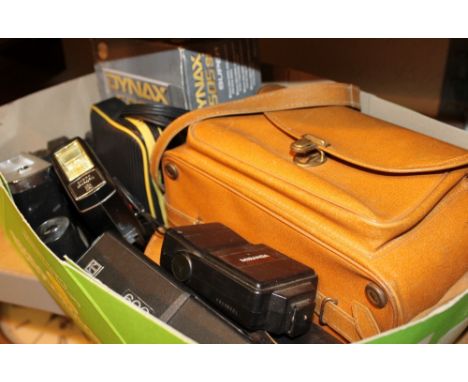 Box of cameras and other camera related equipment