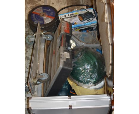 ASSORTED TOOLS, DISPLAY CASE ETC     
