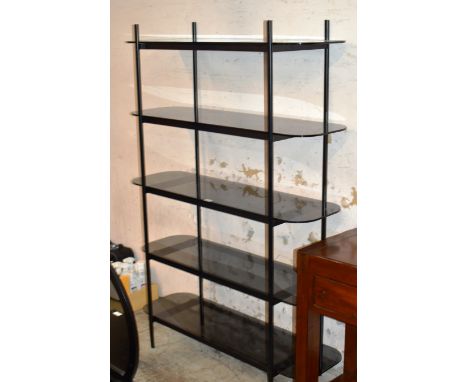 MODERN 5 TIER GLASS SHELF UNIT     