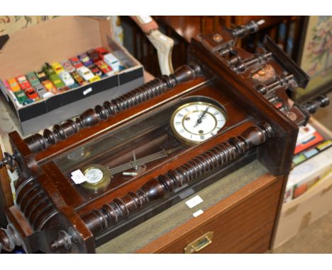 MAHOGANY CASED WALL CLOCK     