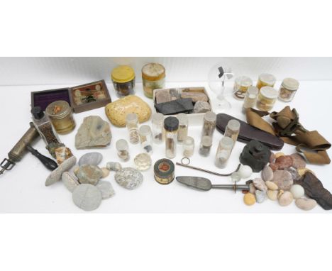 Mineral samples and scientific items **PLEASE NOTE THIS LOT IS NOT AVAILABLE FOR PACKING AND POSTAGE**