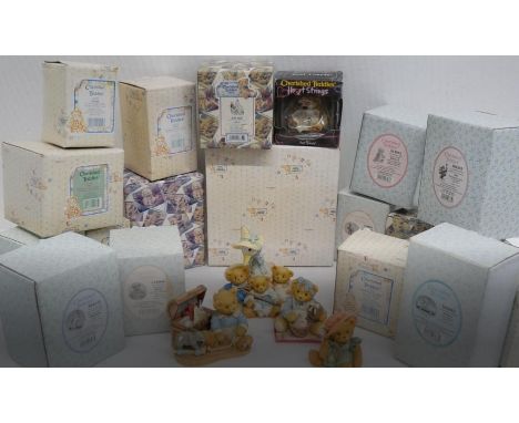 A large collection of ceramic Cherished Teddies figures, mostly boxed **PLEASE NOTE THIS LOT IS NOT AVAILABLE FOR PACKING AND