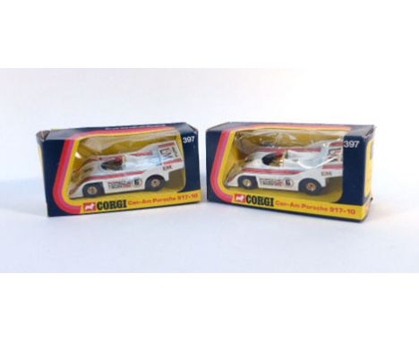 Two Corgi 397 Can-Am Porsche 917-10 models, both boxed   CONDITION REPORT:  Boxes with some wear