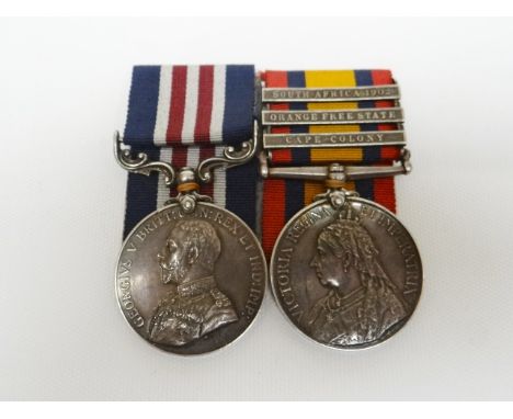 An M.M. and Q.S.A. pair to Sjt. M. McLean, R. Glas Yeo. Consisting of Military Medal George V to 1790 Sjt. M. McLean, 1/1 R. 