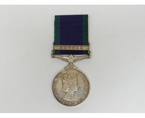 A Campaign Service Medal with Radfan clasp to 071566 I.E. Weller  M(E)2. R.N. 