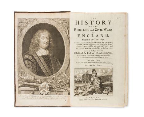 Clarendon (Edward Hyde, Earl of) The History of the Rebellion and Civil Wars in England, 3 vol., half-titles, engraved portra