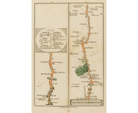 London.- Cary (John) Survey of the High Roads from London, engraved double-page title and explanation f., engraved folding ge