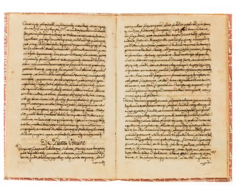 Women's ailments.- De morbis Mulierum, manuscript in Latin, 40pp., some spotting and light staining, browned, later decorativ