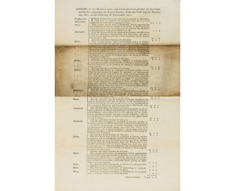 NO RESERVE Scottish missionaries &amp; catechists.- Scheme of the missionaries and catechists employed by the Committee for M
