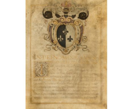 Medicine.- Medical degree for Antonio Badii of Castelfiorentino from the University of Pisa, manuscript in Latin on vellum, 8