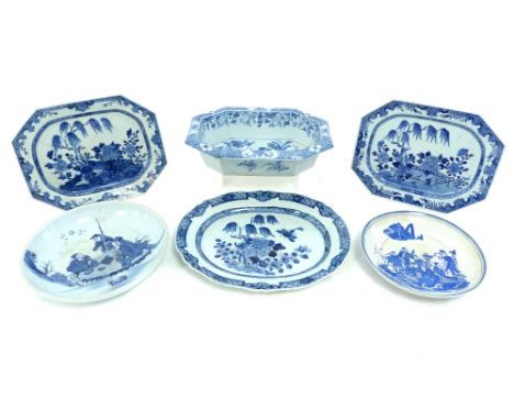 Ming style blue and white porcelain charger, decorated with 'Eight Immortals Crossing the Sea'  Wanli mark to base, 25.5cm di