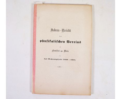 REIS, Johann Philipp (1834-74). Heber Telephonie durch den galvanishen Strom.enREIS,Johann Philipp (1834-74).  Heber Telephon