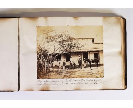 ALBUM, India & the first Delhi Durbar of 1877. ALBUM - An oblong 4to(257 x 370mm) photograph album containing c. 80 mounted p