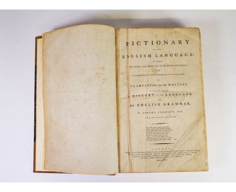 MISCELLANY, 18th & 19th CENTURY - Samuel JOHNSON (1709-84).  A Dictionary of the English Language. [etc.]MISCELLANY, 18th and