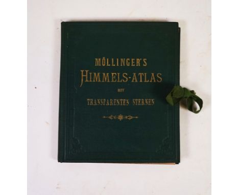 MOLLINGER, Otto (1814-86). Himmels-Atlas mit Transparenten Stemen.MÖLLINGER, Otto (1814-86).&nbsp; Himmels-Atlas mit Transpar