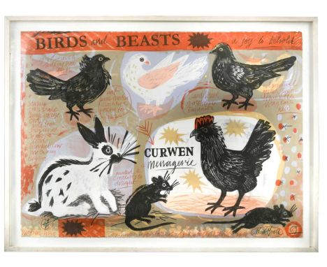 Birds and Beasts, 24/75 framed lithograph 75 x 101.5cm