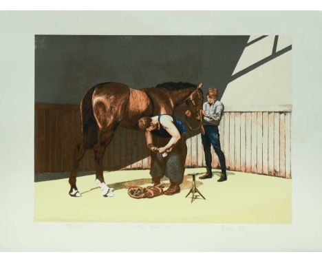 Seven signed prints, all unframed, multiples available: Warren Hill II Warren Hill, Newmarket I The Farrier July Course, Newm