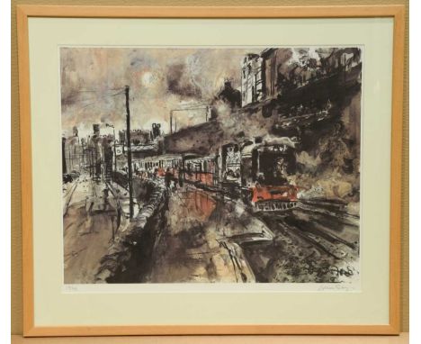 Welsh Highland Railway signed and numbered 17/95 framed lithograph 52 x 63cm