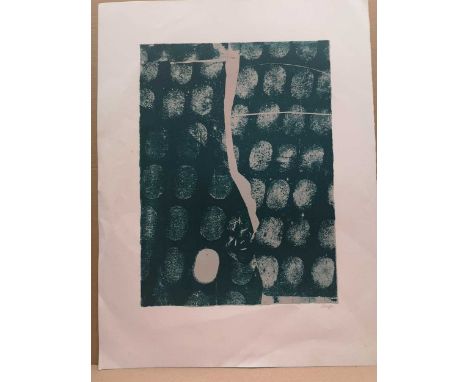 Bubble Wrap signed 'Clough' lithograph 83 x 62cm