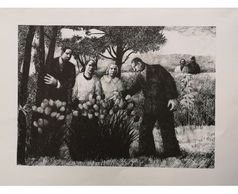 Onlookers lithograph unframed