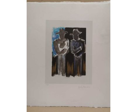 Conversation signed 'Josef Herman'; numbered 115/150 lithograph 61 x 51cm, unframed multiples available