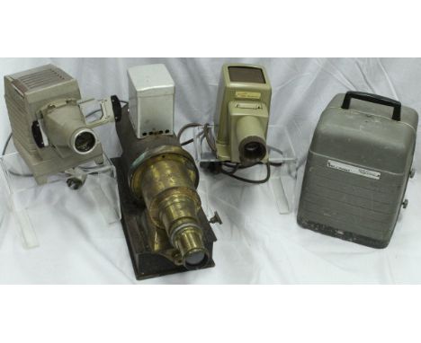 A Bell & Howell Auto Load projector, magic lantern, Kodak Koda slide projector, Hi-Lyte slide projector, Koda slide home proj