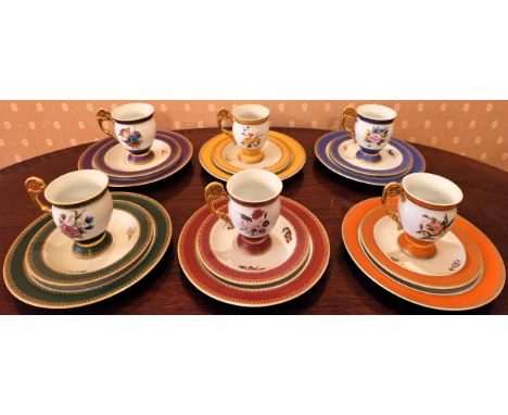 Vienna Acadamy gilded and floral decorated ceramic cups/saucers/side plates
all reasonable used condition unchecked