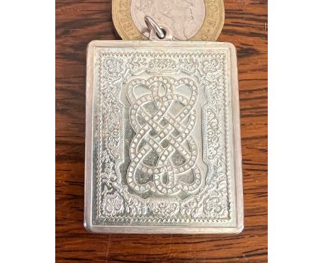 ST VALENTINE'S DAY 1977 SILVER CELTIC DESIGN PENDANT, STAMPED 9.25, WEIGHT APPROX 31.4g