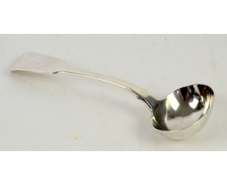 Georgian fiddle pattern silver sauce ladle, London 1829