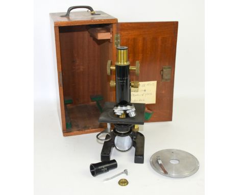 J Swift &amp; Sons monocular Microscope No 17804, 19th century compass in wooden case,Carl Zeiss Jena 18 x 30 Monocular, No 1