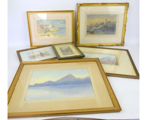 Margaret Simons, 'Sheringham, Norfolk', signed, watercolour, 17cm x 27cm together with other pictures to include watercolour 