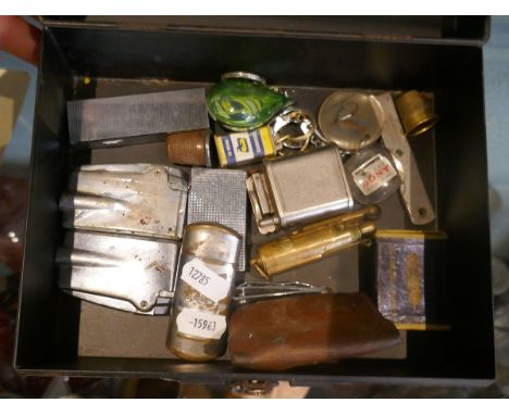 Collection of lighters to include a WW1 trench lighter 