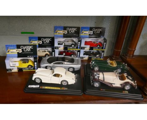 Collection of classic car scale models buy Burago 