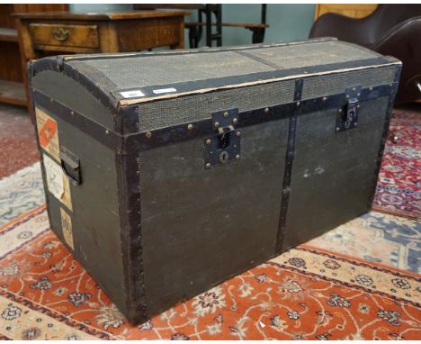 Domed topped steamer trunk
