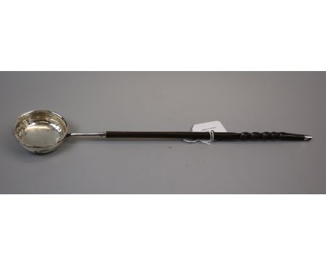Hallmarked silver toddy ladle with baleen handle 