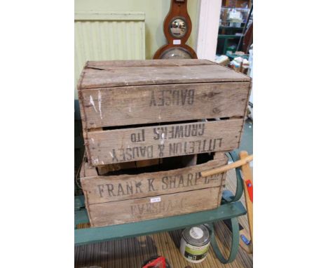3 produce crates (Littleton and Badsey Growers and Frank K Sharp)