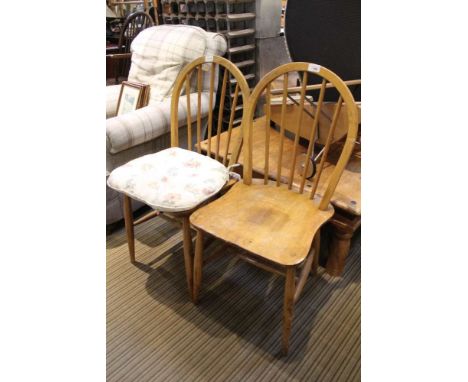 Two stick back chairs