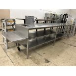 113IN STAINLESS STEEL TABLE W/ 15IN LEFT SIDE SHELF