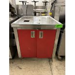 30IN PORTABLE STAINLESS CABINET W/ BOTTOM DOORS