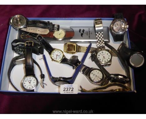 A quantity of gents watches including  Spirit Chronometer, Polar, Jeep, Constant etc.