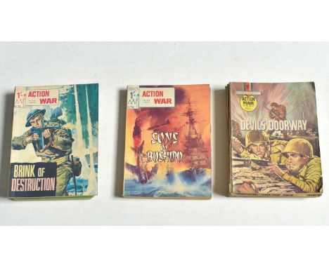 Action War Picture Library, by M. V. Features (1965-1966), No's. 1, 4, 5, 9, 12, 13, 16, 17, 19, 29, 31 and 32; Conflict Pict