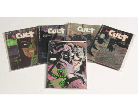 Batman: The Killing Joke, DC Comics edition, first print; and Batman: The Cult, Books 1-4.