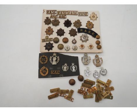 Selection of Royal Armoured Corps Badges and Titles consisting KC brass RAC cap badge ... KC white metal RAC cap badge ... KC