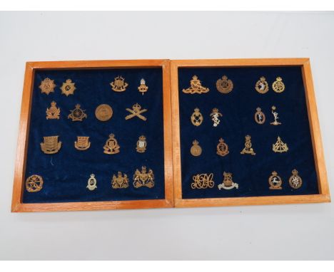 Good Run of Corps Cap Badges including KC brass RA ... KC brass RE ... KC brass ADC ... KC brass REME ... KC cast brass Recon