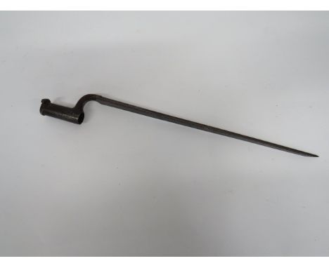 Lovells Catch 1838/42 Socket Bayonet 17 inch, triangular form blade.  Hollow ground rear faces.  The forte stamped 'J Roe & S